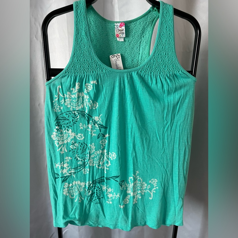 Honolua Wahine Smocked Racerback Tank Top